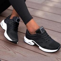 Fashion Women Sneakers Lace Up Women's Sneakers Plus Size Platform Shoes Soft Breathable Zapatillas Mujer Female Footwear
