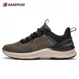 2023 Baasploa Men Running Shoes Lightweight Sport Shoes Mesh Breathable Casual Sneakers Non-Slip Outdoor For Men New Arrival