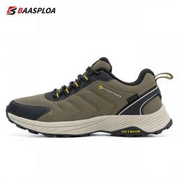 Baasploa Man Hiking Shoes Wear-Resistant Sneakers Non-slip Men Outdoor Sneaker Waterproof Light Male Walking Shoes Comforty 2023
