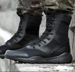 Summer Combat Boot Men Women Climbing Training Lightweight Waterproof Tactical Boots Outdoor Hiking Breathable Mesh Army Shoes