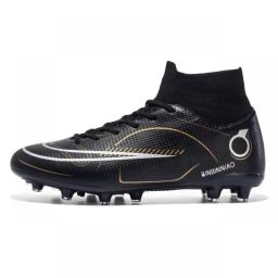 Men Soccer Shoes TF/FG High/Low Ankle Football Boots Male Outdoor Non-slip Grass Multicolor Training Match Sneakers EUR35-45