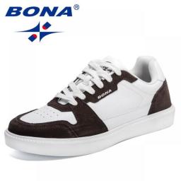 BONA 2022 New Designers Skateborading Trend Flat Breathable Sneakers Men Comfortable Fashion Vulcanized Shoes Mansculino Zapatos