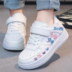 Stitch Disney Children Sneakers Cartoon Girl Student Soft Casual Shoes Sports Shoes Student Running Shoes Size
