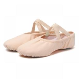 RUYBOZRY Girls Ballet Shoes Canvas Flat Ballet Dancing Slippers Dance Shoes Women Split Sole Children Training Shoes For Ballet