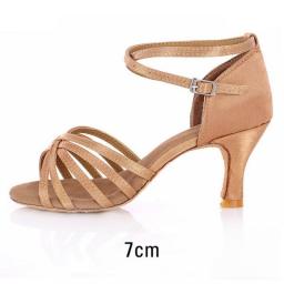 Latin Dance Shoes Women Salsa Dancing Shoes Soft Sole Woman High Heeled Indoor Ballroom Tango Shoes Female Sandals Size 34-41