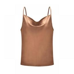 White Basic Women Silk-Like Satin Tops Vest Summer Sexy Camis Tank For Ladies Strappy Camisole Top Shirts Grunge Femme Clothes