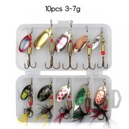 Metal Spoon Spinner Lure 2 To 8g 3.5g 10pcs/Lot Spoonbait Crankbaits Fishing Wobblers For Pike Crochet Set Bait Tackles