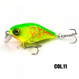 38mm 4.4g Crank Bait Hard Plastic Fishing Lures, Countbass Wobbler Freshwater Crappie Fishing Baits
