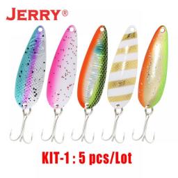 Jerry Perseus Winter Fishing Lure Spoon 7.5g Treble Hook Metal Fishing Tackle Artificial Hard Bait For Bass Pike