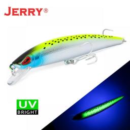 Jerry Arrow Sinking Minnow Fishing Lure Freshwater Saltwater Baits For Bass Pike 9cm UV Color Rattling Hard Baits