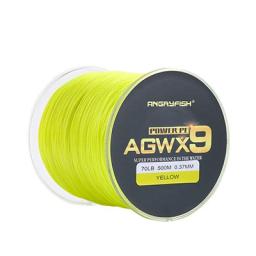 ANGRYFISH 9 Strands Weaves Braided 500M Fishing Line Super Strong PE Line 15LB-100LB