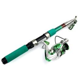 Telescopic Fishing Rod Ccombo 1.8-3.6 M Travel Rod With Spinning Reel Fishing Set Kit Feeder Pole
