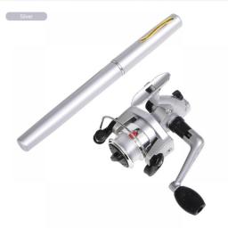 LEOFISHING Mini Pen Ice Fishing Rod 97CM And Spinning Reels Coil 5.1:1 Set Kit Portable Pocket Sea Rod Fishing Gear Accessories