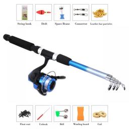 Beginner Children's Fishing Rod Set Lightweight Portable Retractable Fishing Rod Set With Spinning Reel Fishing Line Tackle