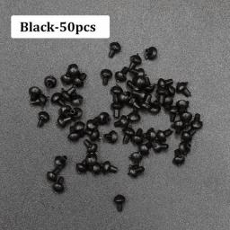 50pcs Fishing Accessories Hook Stop Beads Hair Rig Bait Screws Swivel Rings Stoppers For Carp Coarse Terminal Tackle Fixator