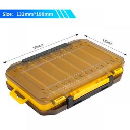 Large Fishing Tackle Boxes Double Layer Portable Lure Storage Multi Compartments Gear Tool Box Carry Plastic Case Bait Container
