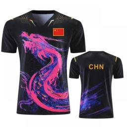 New Dragon Chinese National Table Tennis Jerseys For Men Women Children China Ping Pong T Shirt Table Tennis Uniforms Clothes