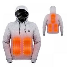 2022 Outdoor Electric USB Heating Sweaters Hoodies Men Winter Warm Heated Clothes Charging Heat Jacket Sportswear