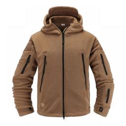 New Outdoor Fleece Softshell Jacket Military Tactical Man Polartec Thermal Polar Hooded Outerwear Coat Army Clothes