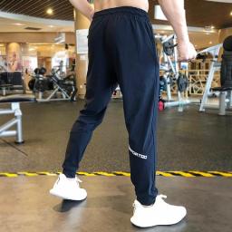BINTUOSHI  Mens Running Pant Zipper Pockets Training Trousers Joggings Fitness Trousers Breathable Elastic Sport Pants