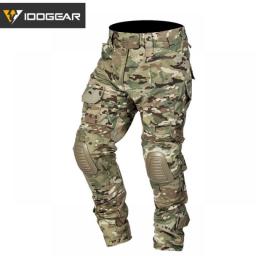 Idogear Gen2 Combat Men Pants With Knee Pads Army Military Bdu Airsoft Tactical Trousers Hunting Multicam Hiking Camo