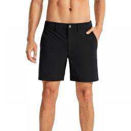 CRZ YOGA Men's Quick Dry Golf Shorts Moisture Wicking Athletic Shorts With Pockets - 7 Inches