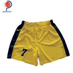 Sublimated Yellow Big M Lacrosse Shorts With Custom Team Design
