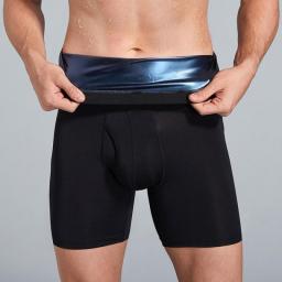 Sweat Sauna Shorts Men's Fat Burning High Waist Trainer Shapers Fitness Running Sports Underwear Slimming Pants Body Shapewear