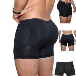 New Underwear Mens Butt Lift Pants Black Padded Butt Enhancer Booty Booster Molded Boyshort Underwear Boxer S-6XL