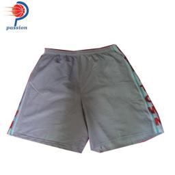 Customized 100Percentpolyester Microfiber Grey Lacrosse Short With Side Panels And Back Pocket