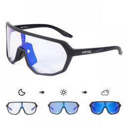 Kapvoe Blue Photochromic Glasses Speed Bike Road Bicycle UV400 Sports Cycl Sunglasses For Men Women MTB Hiking Cycling Glasses