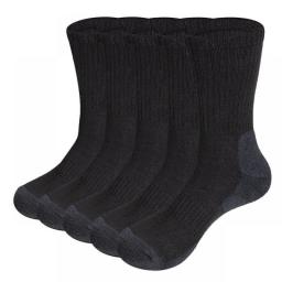YUEDGE Mens Moisture Wicking Mid Calf Thermal Work Boot Sports Hiking Trekking Socks( 5 Pairs/Pack)