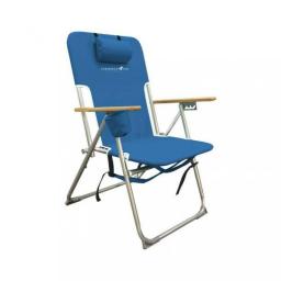 High Weight Capacity Back Pack Beach Chair, Wood, Polyester,Folding