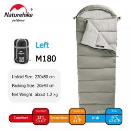 Naturehike Sleeping Bag M180 Lightweight Sleeping Bag M300 Double Camping Sleeping Bag M400 Machine Washable Winter Sleeping Bag