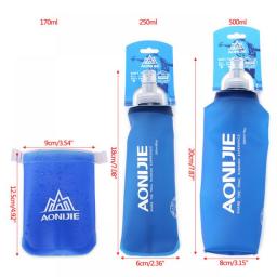 170ml -500ml Foldable Soft Flask TPU Squeeze Outdoor Sports Running Water Bottle