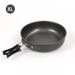 WESTTUNE Outdoor Non-stick Camping Frying Pan Aluminum Portable Lightweight Hiking Skillet Camping Cookware With Foldable Handle