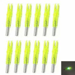 12pcs Automatic LED Archery Arrows Lighted Nocks For 6.2mm Archery Arrow Nock Used Continuously For 48 Hours Arrow Accessories