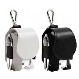 Bag Pouch Mini Pocket Leather Golf Ball Storage Metal Button Bag Holder Hold 2 Balls Golf Storage Accessories