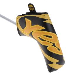 PU Golf Club Heads Headcover Protection Covers Yes-Printed Embroidery Golf Putter Head Cover Fit All Blade/ Anser Style Putters