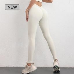 SOISOU New Yoga Pants Women Leggings For Fitness Nylon High Waist Long Pants Women Hip Push UP Tights Women Gym Clothing