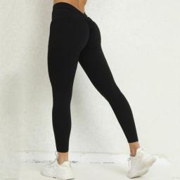 SOISOU Nylon Gym Women's Pants Yoga Leggings Summer Outdoor Sports Indoor Fitness Sportswear Womens Clothing V-shaped Hip