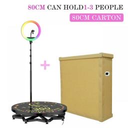 ANNWU 360 Photo Booth Remote Control Automatic Spin RGB Light Stand 100CM  Base Free Logo 360 Degree Rotating Camera Video Booth