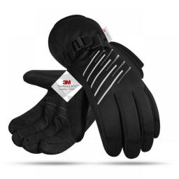 MOREOK Waterproof Ski Gloves 3M Thinsulate Thermal Glove Touchscreen Winter Cycling Gloves Warm Motorcycle Gloves Men Women
