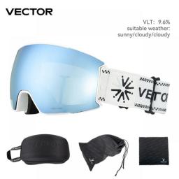 VECTOR Ski Goggles Men Snowboard Glasses Women Winter Outdoor Snow Sunglasses UV400 Double Layers Lens Anti-Fog Skiing Goggles