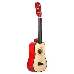 21 Inch Portable Mini Guitar Acoustic 6 Strings Ukulele Musical Instruments For Children Kids Beginners Educational Learning Toy