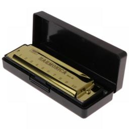 10 Holes Key Of C Blues Harmonica Musical Instrument Educational Toy With Case Drop Ship