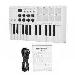 M-VAVE 25-Key MIDI Control Keyboard Mini Portable USB Keyboard MIDI Controller With 25 Velocity Sensitive Keys 8 RGB Backlit-Pad