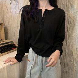 Yasuk 2023 Spring Autumn Summer Solid Casual T-Shirts Pullover Women's Long Short Sleeve Slim Knitted Top Soft Versatile Blouse