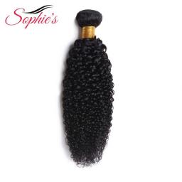 Sophie's Hair Peruvian Human Hair Bundles Kinky Curly Natural Color Remy Hair 8-26 Inchs Hair Extensions