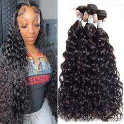Water Wave Bundles Curly Human Hair Bundles Brazilian Weaving 26 28 30 32 Inch Natural Human Hair Remy Raw Virgin Hair 100 Human